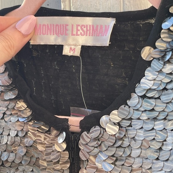 Monique Leshman Sequin Lolita BomberJacket & Skirt Two Piece Set Y2K Deadstock - Picture 14 of 15